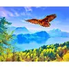 Image de Peinture au numéro : Aigle et Paysage de Suisse - sans châssis en bois FiguredArt-FA10097