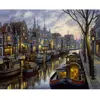 Image de Peinture au numéro : Vie sur le canal - sans châssis en bois FiguredArt-FA10062