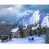 Image de Peinture au numéro : Noël dans les Alpes - sans châssis en bois FiguredArt-FA10057
