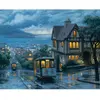 Image de Peinture au numéro : Tramway au crepuscule - toile tendue sur châssis FiguredArt-FA10063-Y