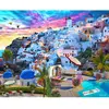Image de Peinture au numéro : Paysage de Grèce - toile tendue sur châssis FiguredArt-FA10051-Y