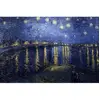 Image de Broderie diamant : Van Gogh Nuit Etoilée sur le Rhone  - toile tendue sur chassis FiguredArt-DP-630-Y