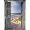 Image de Broderie diamant : Porte ouverte sur la Plage  - toile tendue sur chassis FiguredArt-DP-768-Y