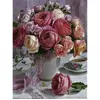 Image de Broderie diamant : Bouquet de Roses  - toile tendue sur chassis