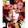 Image de Broderie diamant : Visage de roses  - toile tendue sur chassis FiguredArt-DP-FA10089-Y