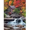 Image de Broderie diamant : Relais de Montagne et Cascade - sans chassis en bois FiguredArt-DP-1150