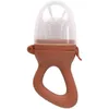 Image de Sucette grignoteuse terre de sienne avec 4 embouts