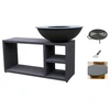 Image de Pack brasero rond Ø 94 cm sur table - Noir - Tavolo - Large - Quoco