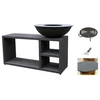 Image de Pack brasero rond Ø 84 cm sur table - Noir - Tavolo - Moyen - Quoco