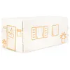 Image de Cabane de table Maison Orange et Beige (90 x 200 cm)