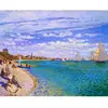 Image de Peinture au numéro : Régates à Sainte-Adresse - Monet - sans châssis en bois FiguredArt-FA10112