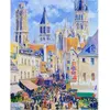 Image de Peinture au numéro : Rue de l'Épicerie, Rouen - Camille Pissarro - sans châssis en bois FiguredArt-FA10102