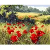 Image de Peinture au numéro : Coquelicots champêtres - toile tendue sur châssis FiguredArt-PN2985-Y
