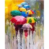 Image de Peinture au numéro : Farandoles de parapluie - toile tendue sur châssis FiguredArt-PN2428-Y