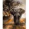 Image de Peinture au numéro : Eléphant solitaire  - sans châssis en bois FiguredArt-PN3237