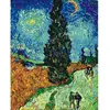 Image de Peinture au numéro : Van Gogh - La Route aux Cyprès  - sans châssis en bois FiguredArt-PN3008