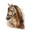 Image de Peinture au numéro : Cheval brun  - sans châssis en bois FiguredArt-PN1967