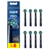 Image de Pack de 8 brossettes pour brosse à dents Oral-B Pro Cross Action Noir
