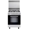 Image de Airlux Alpha AA65CMIX2 - Cuisinière - pose libre - largeur : 60 cm - profondeur : 50 cm - hauteur : 93.5 cm - avec système auto-nettoyant - classe B - acier inoxydable