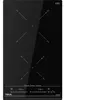 Image de Domino induction verre noir avant biseaute 2 zones de cuisson, Diametre 150mm et 215mm, 3600W Touch control multislider 3 fonctions directes, installation fast click