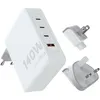 Image de Chargeur secteur Xtorm 140 W GaN-Ultra avec adaptateurs voyage + câble USB-C PD 240 W 2 m Blanc