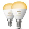Image de Pack de 2 ampoules connectées Sphérique Philips Hue White Ambiance P45 E14 5,1 W Blanc