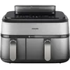 Image de Friteuse sans huile Philips Airfryer NA555/00 Série 5000 double panier 9L Inox