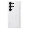 Image de Coque en silicone avec lanière et support blanc pour Samsung Galaxy S25 Ultra