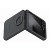 Image de Coque en silicone avec anneau selfie Noir pour Samsung Galaxy Z Flip 6 et 7