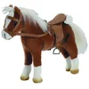 Image de Accessoires de poupées : Götz Boutique : Peluche Cheval articulé avec sel et harnais : Marron Gotz-3401099