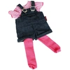 Image de Vêtement pour poupée de 45 à 50 cm : Salopette jeans, T-shirt et collants Gotz-3402053