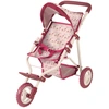 Image de Poussette à 3 roues bordeaux avec motifs fleurs Gotz-3402380