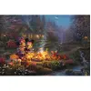Image de Puzzle 200 pièces : Disney, Mickey et Minnie Sweetheart Feu de camp Schmidt-56558