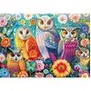 Image de Puzzle 1000 pièces : Hiboux et fleurs