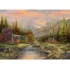 Image de Puzzle 1000 pièces en bois : Le ruisseau de montagne - Thomas Kinkade Schmidt-59799