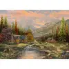 Image de Puzzle 1000 piÃ¨ces en bois : Le ruisseau de montagne - Thomas Kinkade