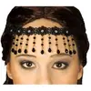 Image de Bijou de front en dentelle, chaines et perles, Noir FETE-83486504