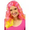 Image de Perruque Jade cheveux longs, Fuchsia fluo et jaune FETE-11277273