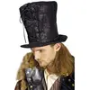 Image de Chapeau Haut de Forme simili-cuir Steampunk noir FETE-10157706