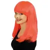 Image de Perruque Josie cheveux longs lisses, fluo Orange FETE-11277424