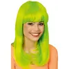 Image de Perruque Josie cheveux longs lisses, fluo Vert FETE-11277425