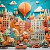 Image de Puzzle 1000 piÃ¨ces : ville en papier