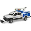 Image de Camion de service : RAM 2500 avec grue et gyrophare Bruder-02509