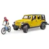 Image de Jeep Wrangler Rubicon avec cycliste et vélo tout terrain Bruder-02543