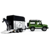 Image de Land Rover Defender 90 Break avec van et figurine cheval Bruder-02592