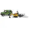 Image de Land rover Defender avec remorque, JBC micro-pelleteuse et figurine Bruder-2593