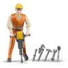 Image de Figurine ouvrier de chantier avec accessoires Bruder-60020