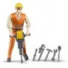 Image de Figurine ouvrier de chantier avec accessoires