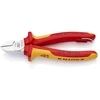 Image de Pince coupante de côté isolée 1000v pince coupante 1000 v 160 mm 1 pièce(s) acier chromé bi-matière vde 2 mm 160 mm pince coupante diagonale 61 hrc -