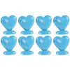 Image de Boîte de 8 Porte-cartes Coeur en résine 5cm, Turquoise FETE-300670